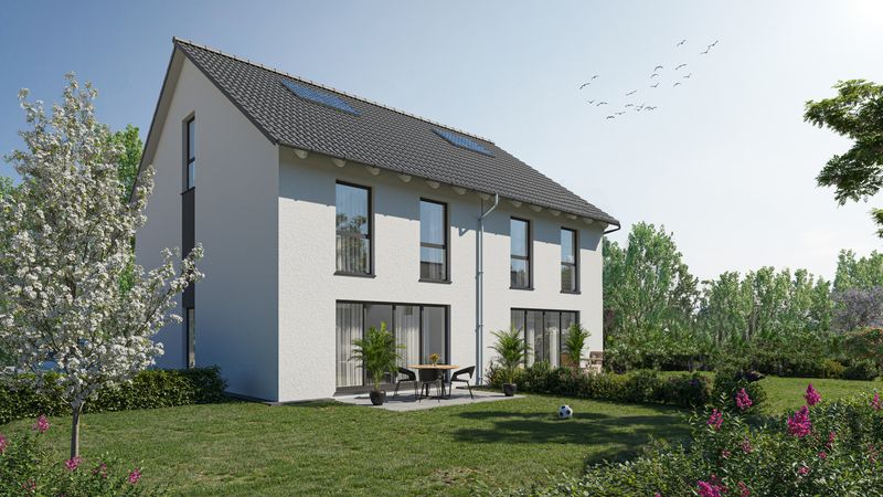 KfW 40 QNG  H2 DOPPELHAUS MIT GROSSEM GARTEN - RUHIGE SÜDWESTLAGE - BEGEHRTE WOHNLAGE